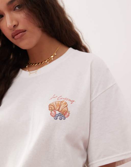 Miss Selfridge les croissant oversized tee
