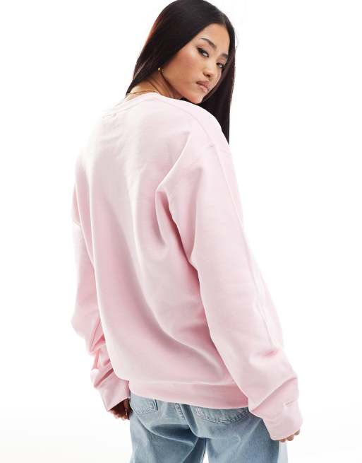 Light pink clearance oversized sweatshirt