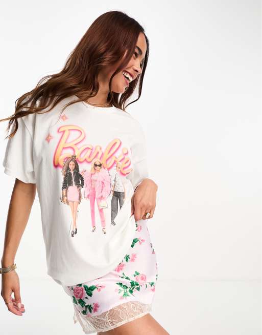 Barbie Retro Logo Women's Short Sleeved Crop T-Shirt : : Clothing,  Shoes & Accessories