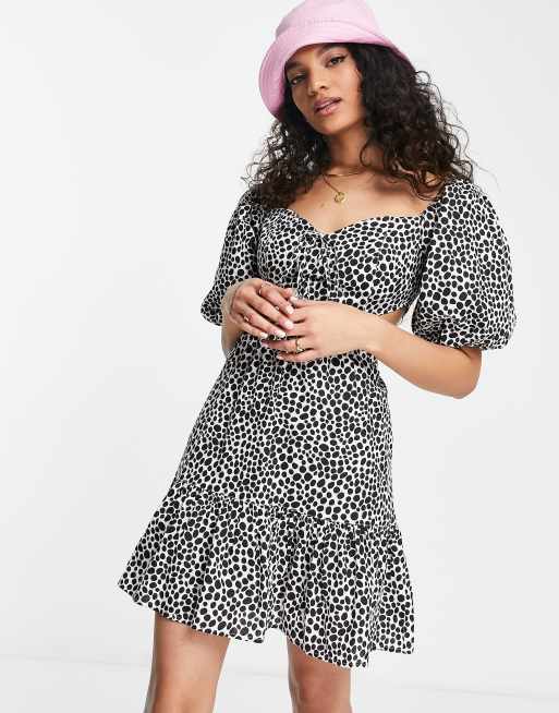 Linen polka best sale dot dress