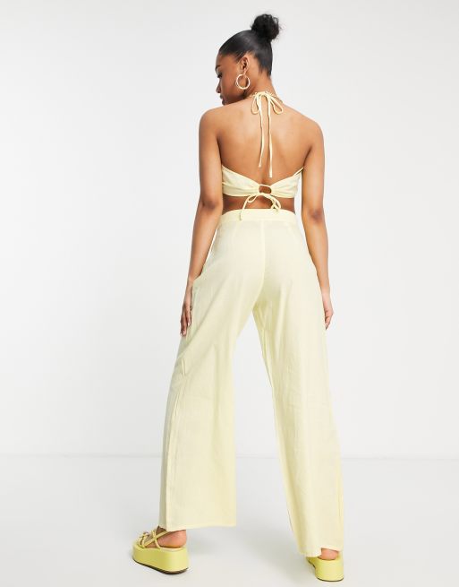 Lemon wide 2025 leg trousers