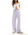 linen look pull on wide leg pants in lilac-Purple