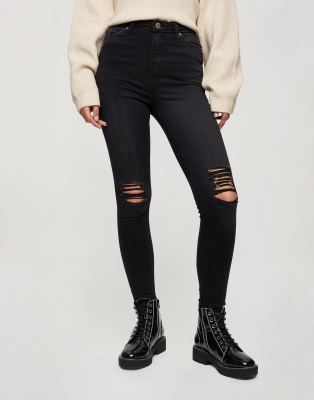 grey ripped jeans high waisted