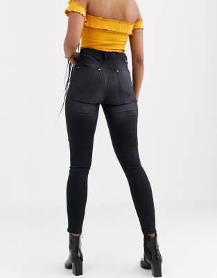 miss selfridge black ripped jeans