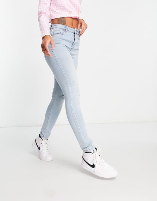 Miss Selfridge – Lizzie – Röhrenjeans in Bleichwaschung mit hohem Bund
