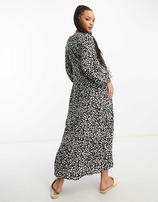 Spotty long sleeve clearance dress