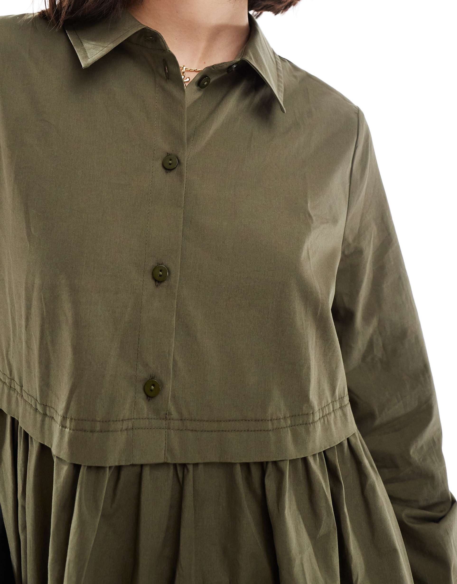miss selfridge long sleeve smock shirt dress