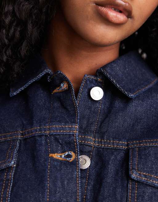 Miss Selfridge long sleeve western shirt in indigo wash, 4 of 4