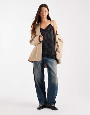 Miss Selfridge Longline Asymmetric Cami In Multi