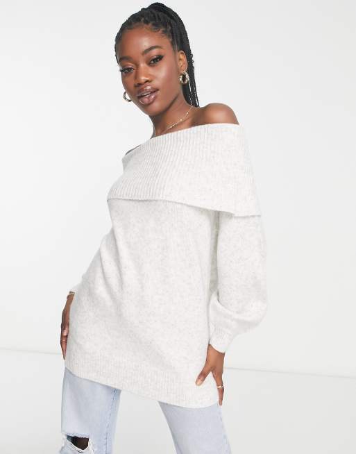 Grey 2025 bardot jumper