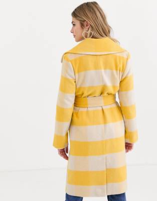 miss selfridge yellow coat