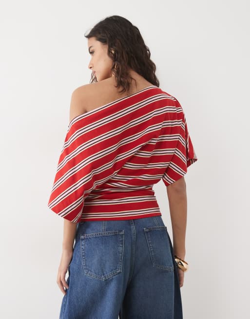 Miss Selfridge losvallende top met streep, 4 van 4