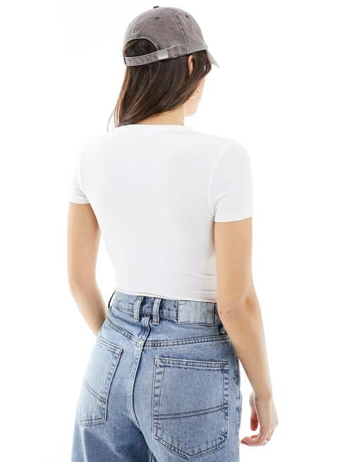 Miss Selfridge - Lot de 2 bodys coupe t-shirt à manches courtes - Noir et blanc, 3 de 4
