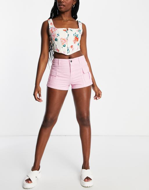 Miss Me Mid-rise Lace Trim Shorts