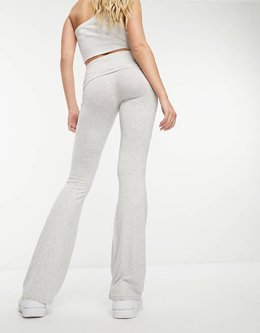 Shape Grey Seamless Foldover Waist Flare Pants