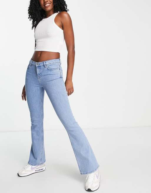 Levi's super low cut bootcut jeans in mid wash