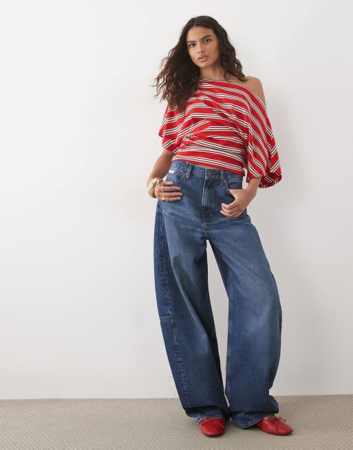Miss Selfridge løstsiddende top med stribe, 2 af 4