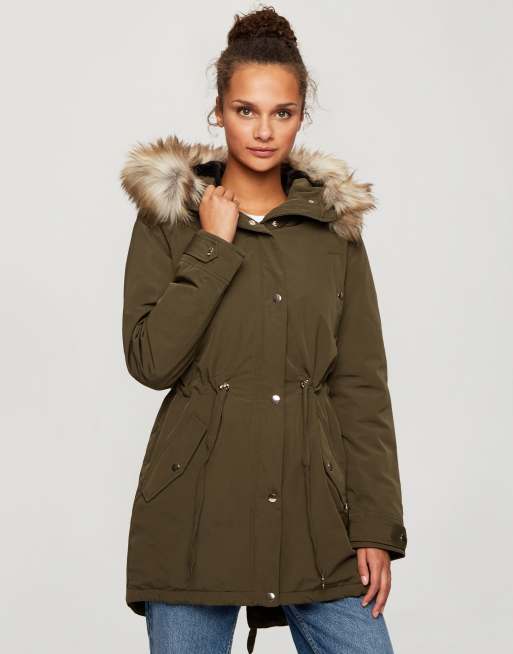 parka kaki femme luxe