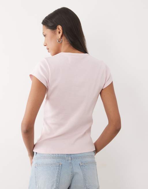 Miss Selfridge - Lyserød baby-T-shirt med fodboldgrafik, 4 af 4