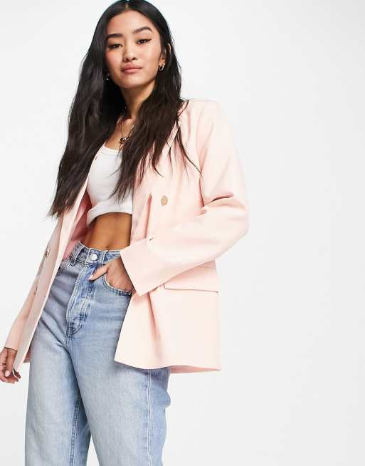 Miss Selfridge - Lyserød militær-blazer