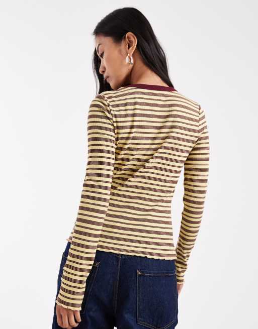 Miss Selfridge - Maglietta a righe a maniche lunghe, 2 di 4