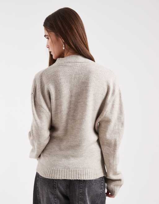Miss Selfridge - Maglione avvolgente lavorato e allacciato sul lato, 4 di 4