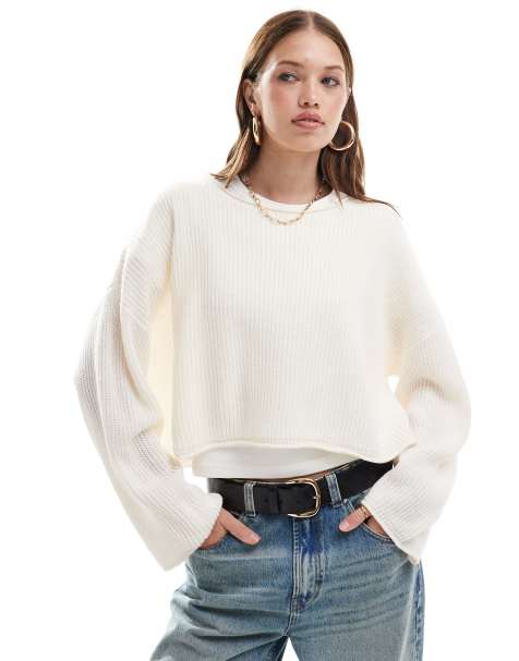 Miss Selfridge - Maglione extra largo color crema - view 1