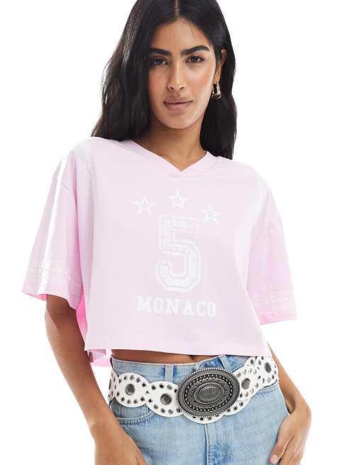 Miss Selfridge - Maillot de football court style universitaire - Rose