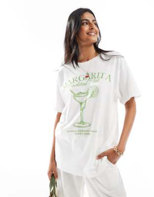 margarita oversized T-shirt in white