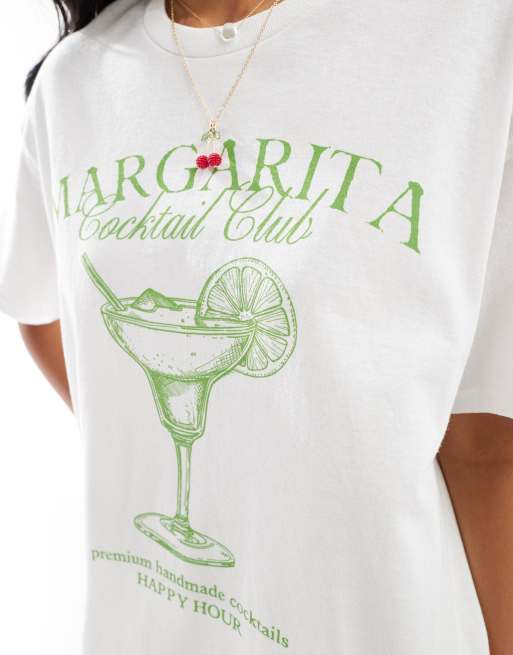 Miss Selfridge - Margarita - T-shirt oversize - Blanc, 2 de 4