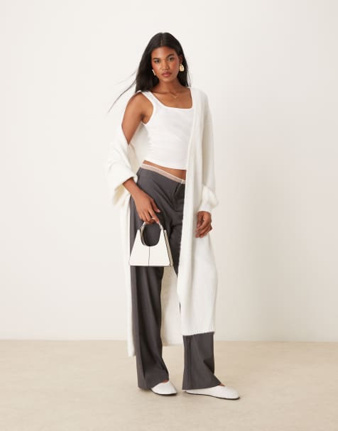 Miss Selfridge maxi cardigan in cream - view 1
