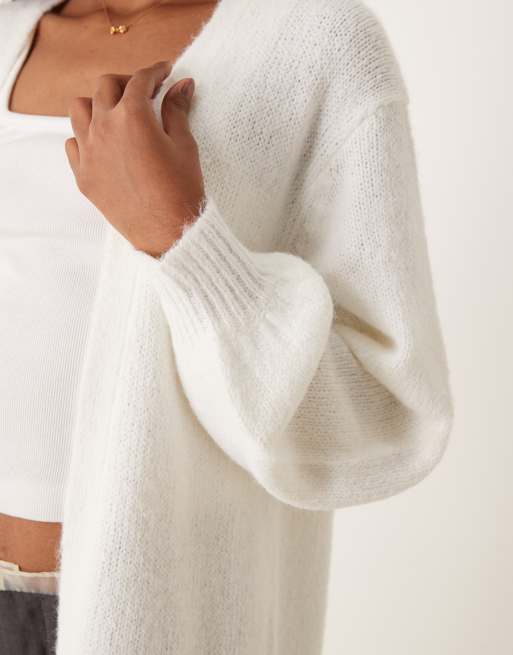 Miss Selfridge maxi cardigan in cream ASOS