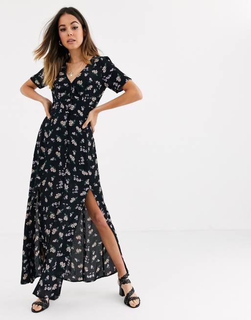 Miss selfridge maxi dress in floral print sale