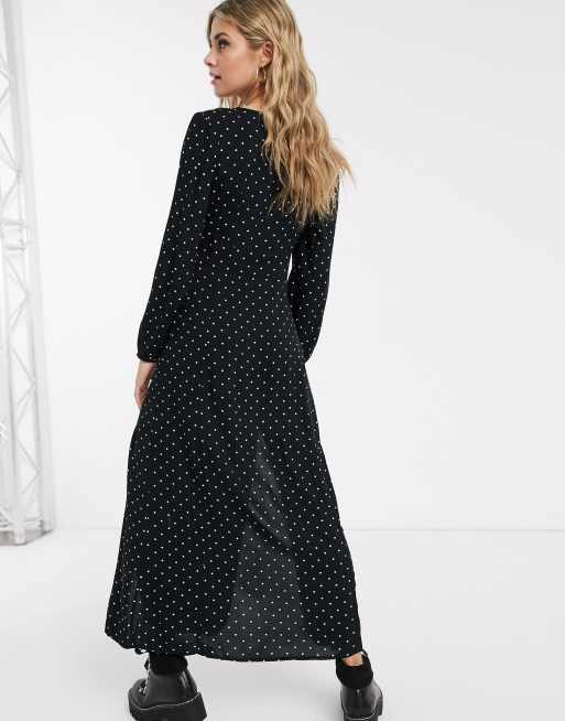 Miss selfridge polka discount dot maxi dress