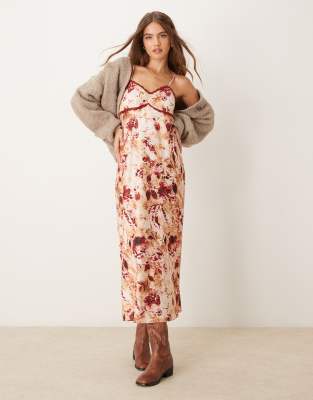 Miss Selfridge - Maxi-Trägerkleid mit Animalprint-Bunt