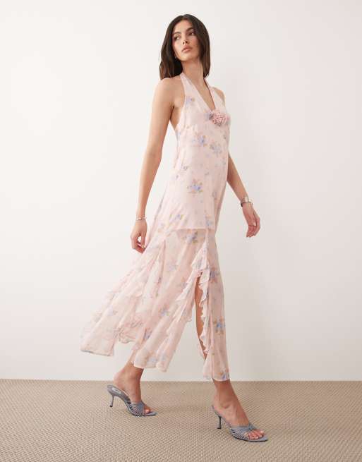 Miss Selfridge - Maxikjole med corsage-detalje og blomsterprint, 2 af 4