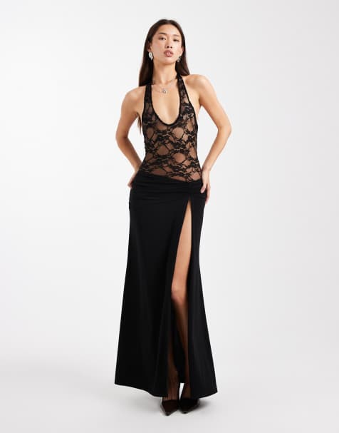 Miss Selfridge – Maxikleid aus Spitzenmix - view 1