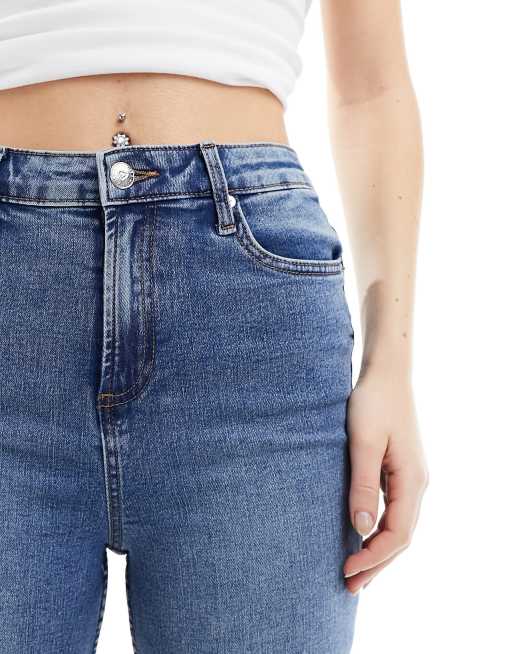 Miss Selfridge – Mellanblå, tvättade, skinny jeans, 4 av 5
