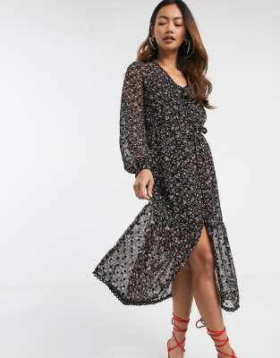miss selfridge floral midi dress