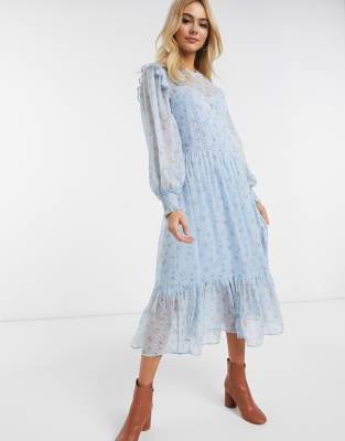 light blue smock dress