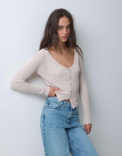 Miss Selfridge metallic button through cardigan, 2 of 5