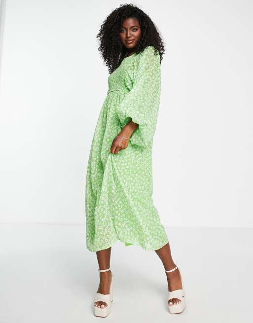 Asos green sales ditsy dress