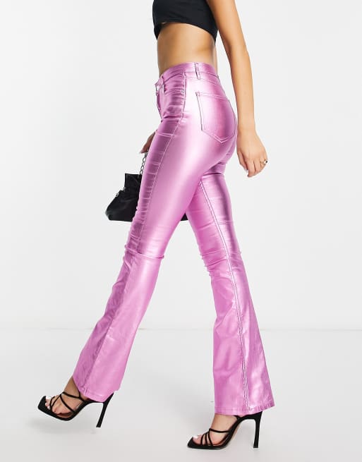 Pink hot sale metallic jeans