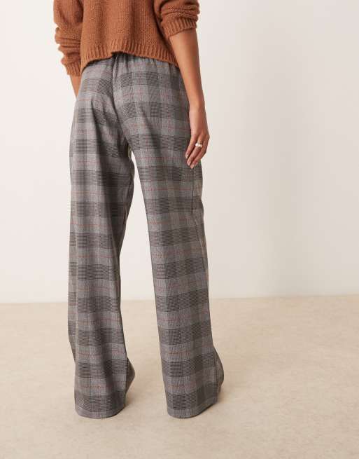 Miss Selfridge Gray Checkered Plaid High waisted Casual Dress on sale Pants Size 0/XS