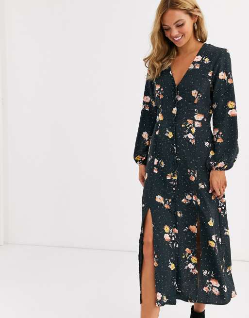 Miss selfridge store black floral dress