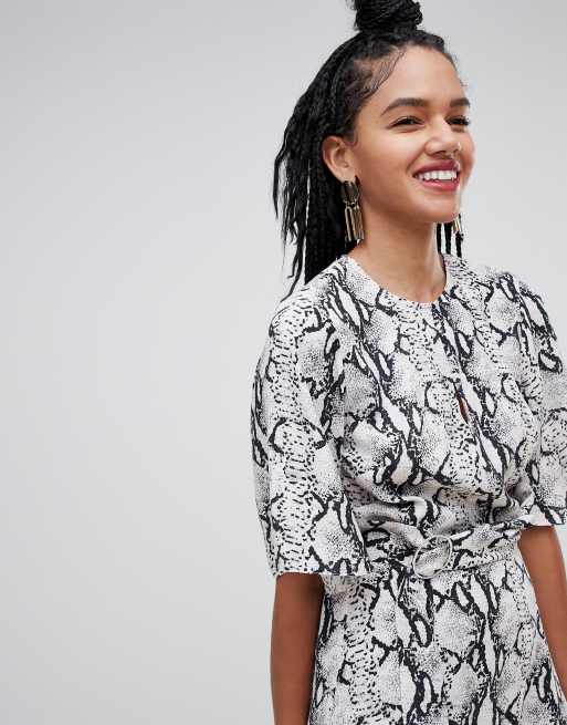 Miss selfridge 2025 snake print dress