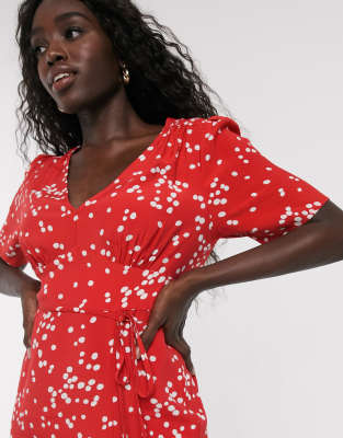 red spotty tea dress