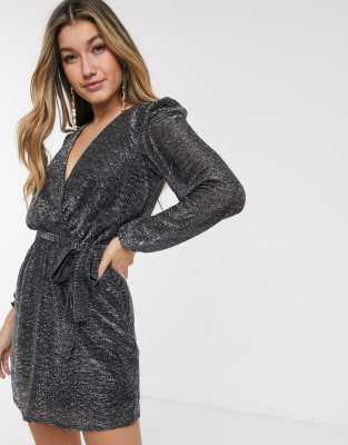 miss selfridge silver dress