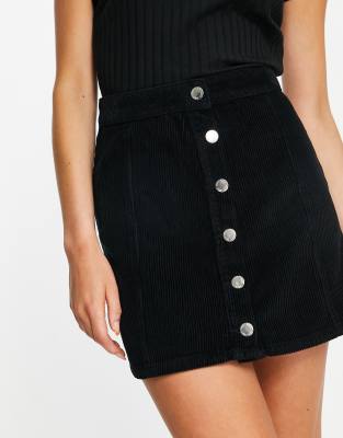 Miss Selfridge - Jupe longue en broderie anglaise avec détail en jean contrastant - Bleu moyen