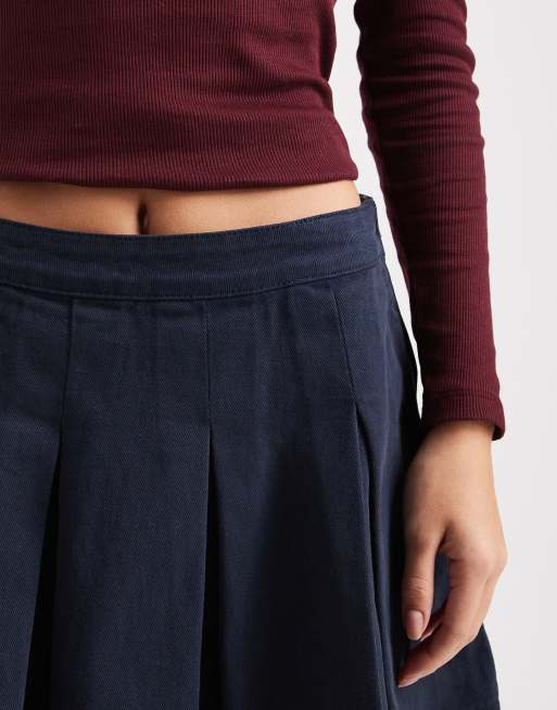 Miss Selfridge - Mini-jupe plissée d'ensemble - Bleu marine délavé, 5 de 5